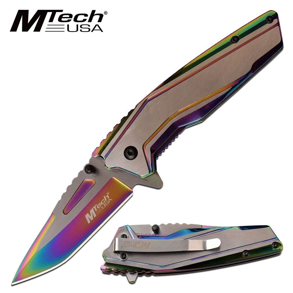 MTECH USA Satin Finish Tinite Coated KNIFE